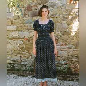 Christy Dawn Coralia Dress - Blueberry Dot - XS - Like New - Sold Out Online